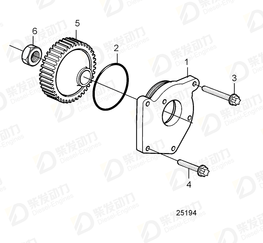 VOLVO Gear 3586625 Drawing